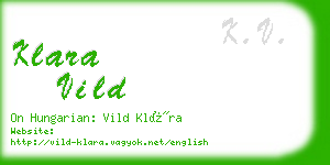 klara vild business card